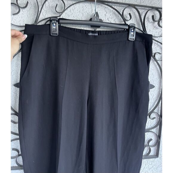 Eileen Fisher Straight Leg Dress Pants- Size Large - Black - Picture 3 of 11